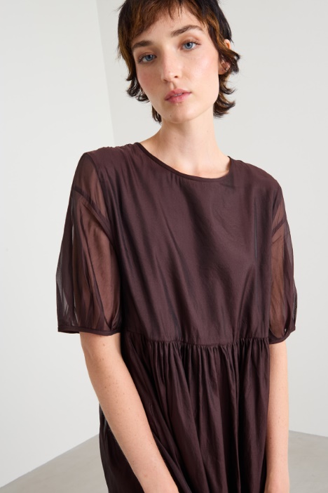 Vestido de organza de seda