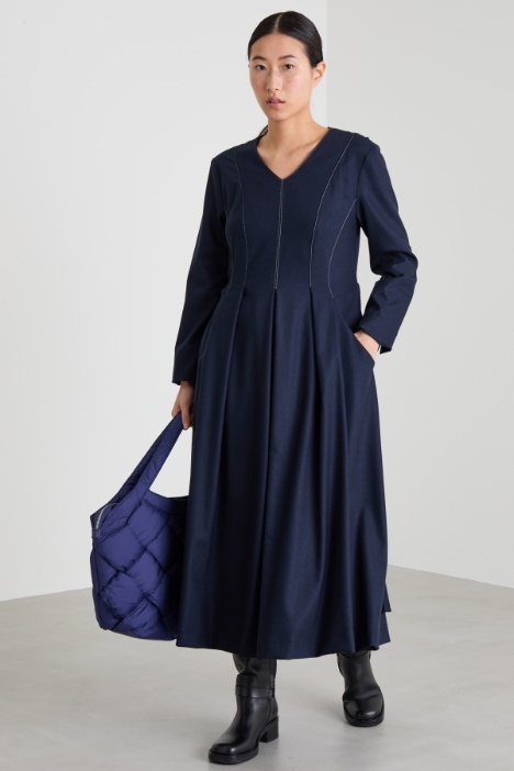 Pleated flannel dress Intrend