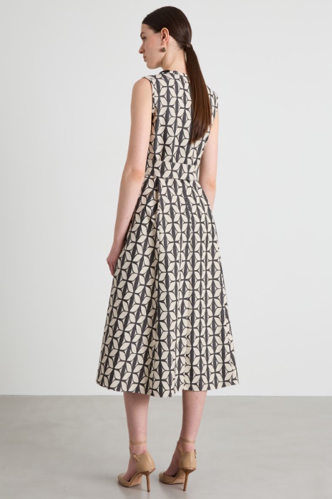 Abito in jacquard di cotone