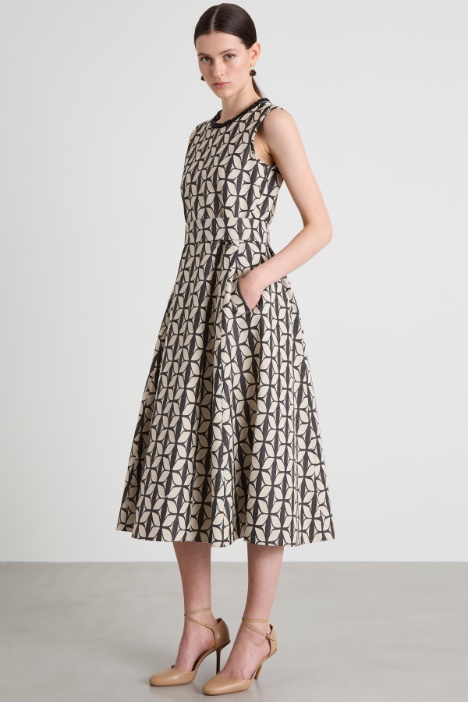 Abito in jacquard di cotone