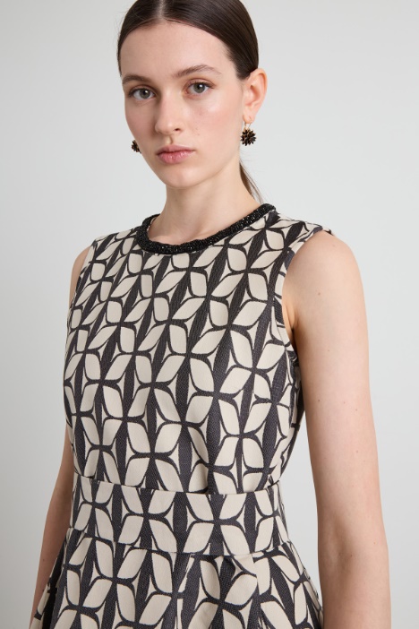 Abito in jacquard di cotone