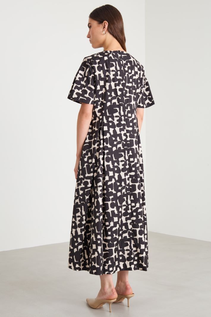 Abito midi in cotone stampato Intrend - 3