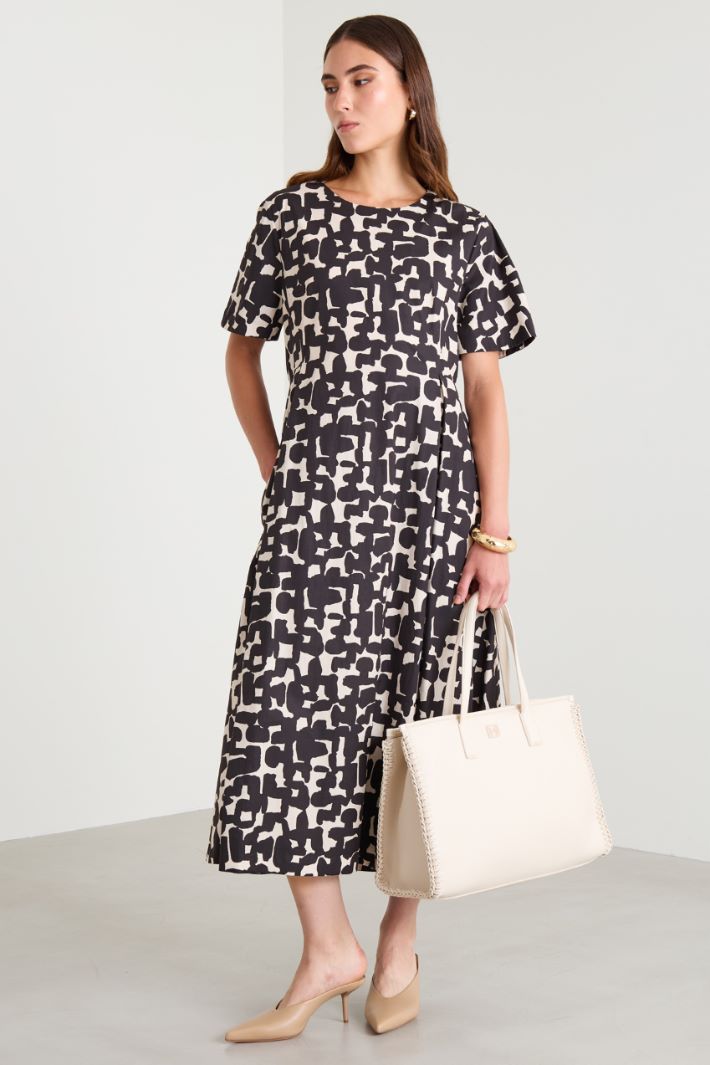 Abito midi in cotone stampato Intrend