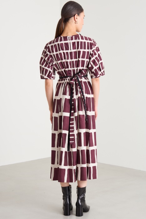 Abito in popeline con strass