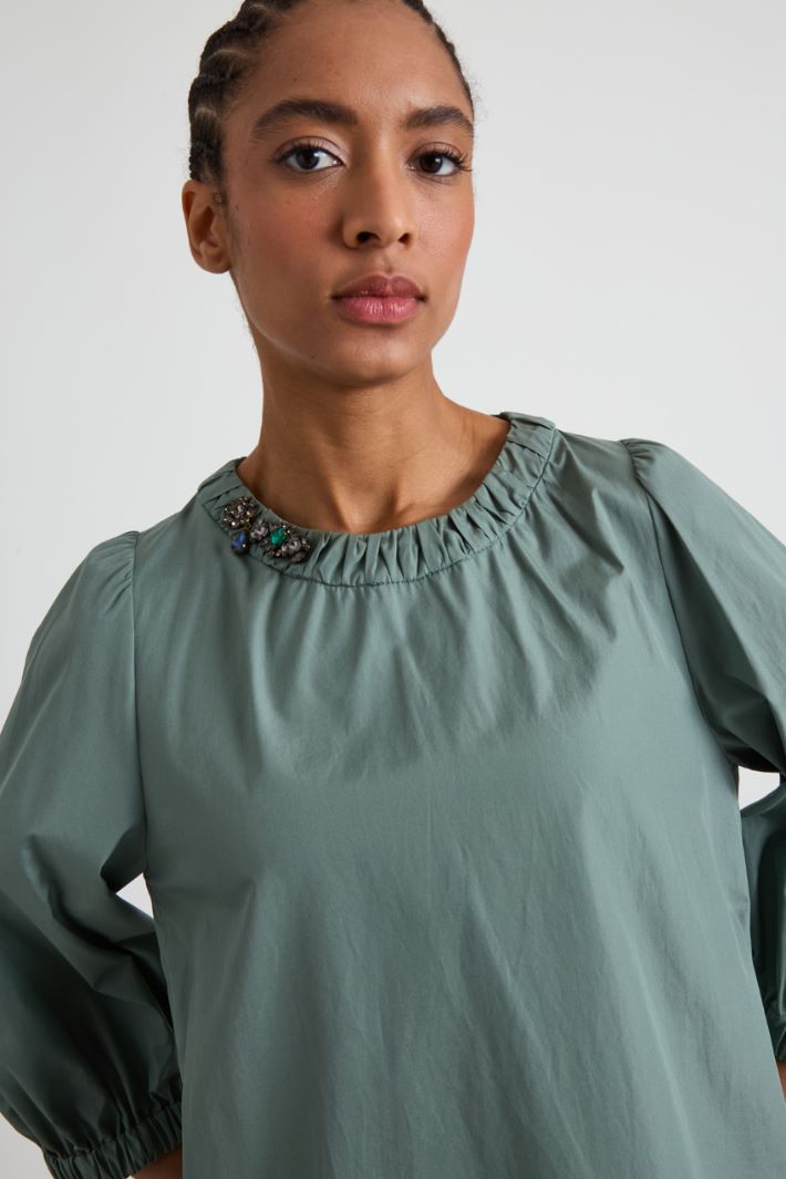 Vestido de popelina recto Intrend - 4