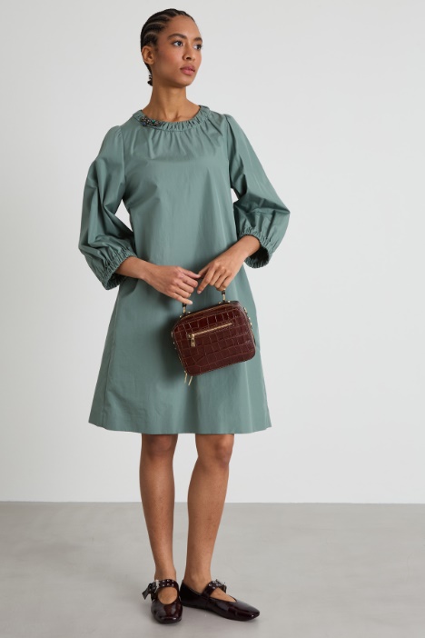 Vestido de popelina recto Intrend