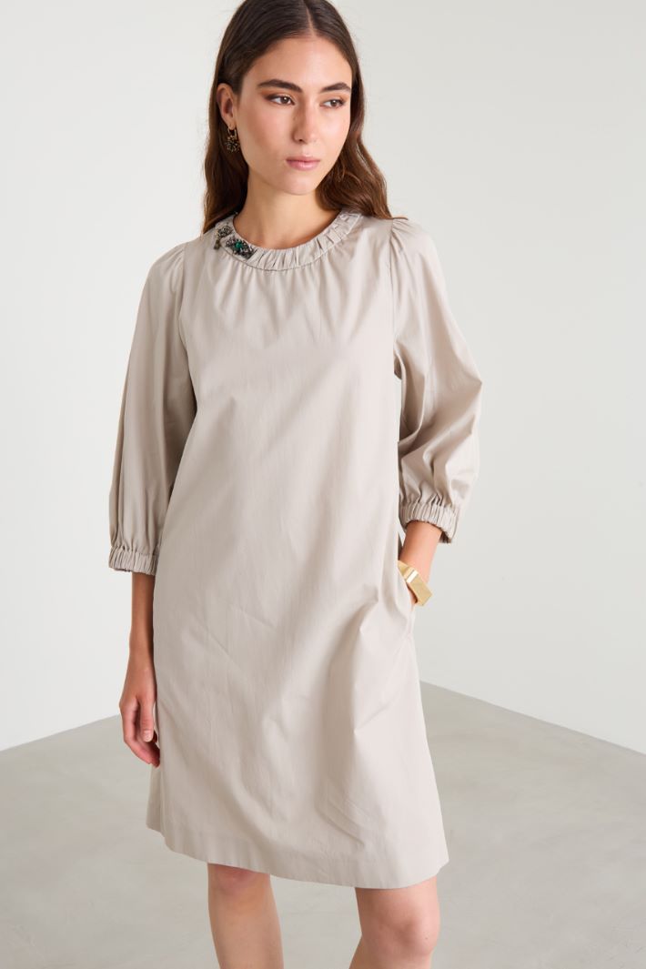 Vestido de popelina recto Intrend - 2