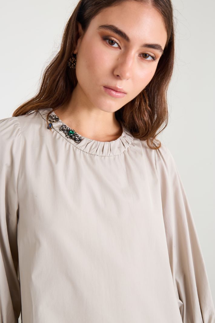 Vestido de popelina recto Intrend - 4