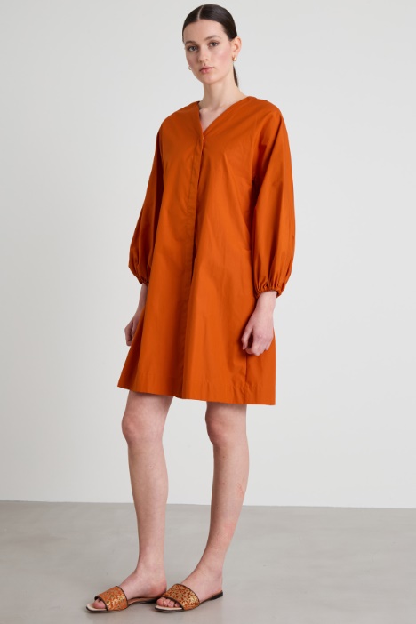 Vestido de popelina de algodón Intrend