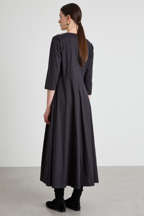 Abito svasato in popeline