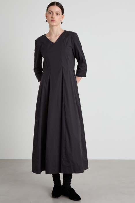 Abito svasato in popeline