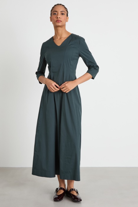 Abito svasato in popeline