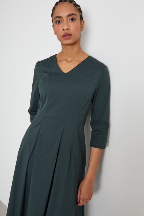 Abito svasato in popeline