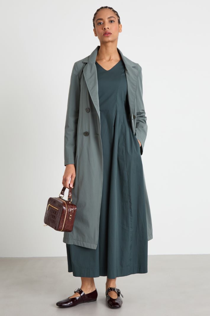 Vestido evasé de popelina  Intrend