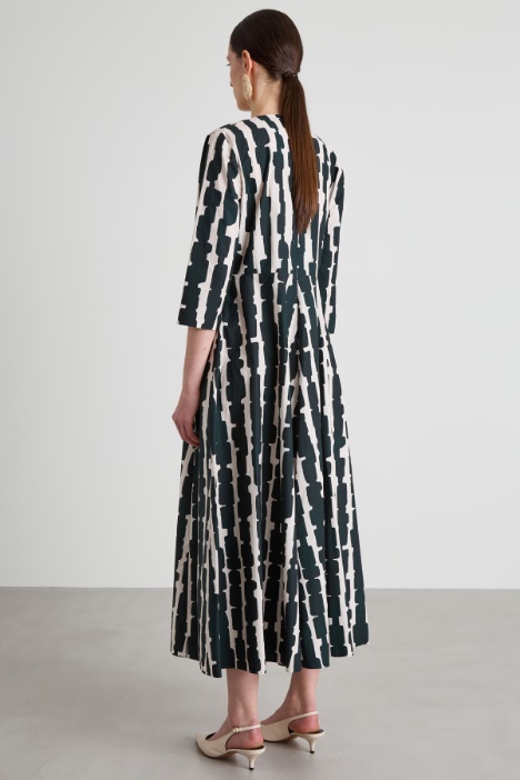 Vestido de popelina estampado