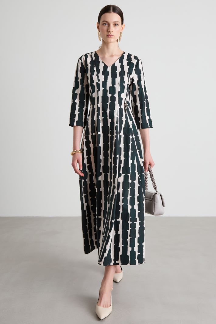 Vestido de popelina estampado Intrend