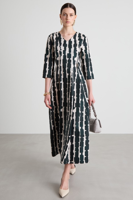 Vestido de popelina estampado Intrend