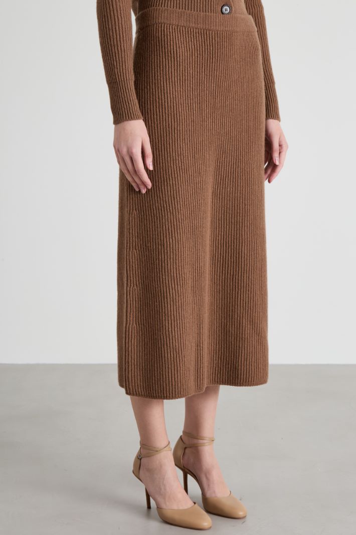 Rib-knit skirt Intrend - 4