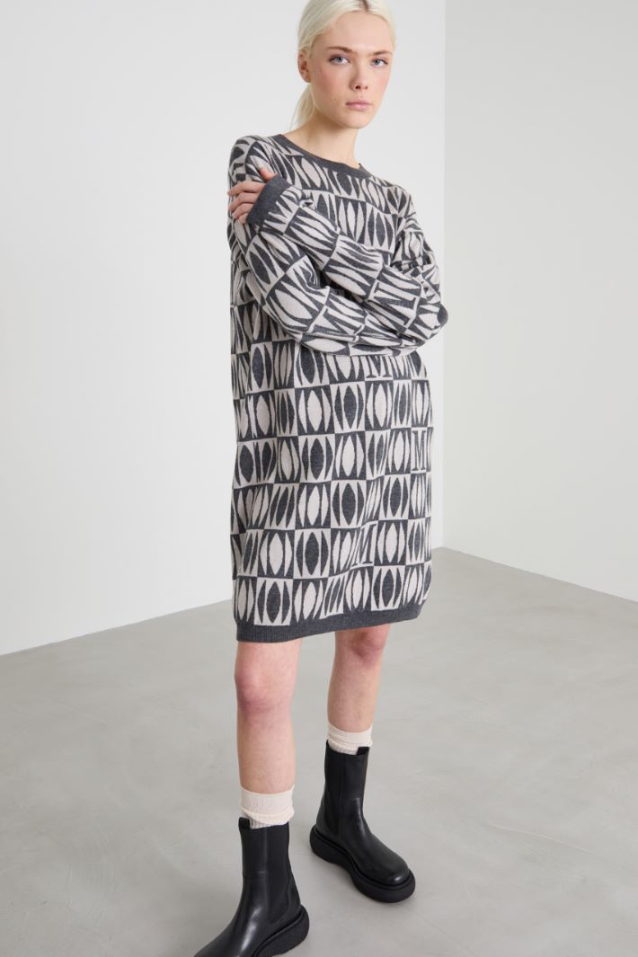 Jacquard knit dress Intrend - 2