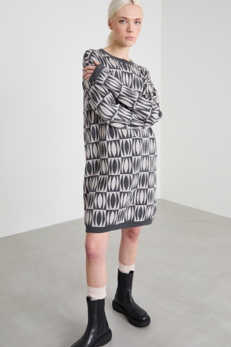 Abito in maglia jacquard