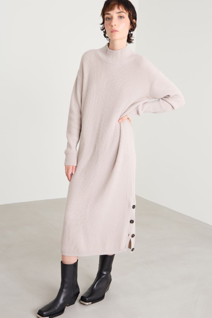 Wool and cashmere turtleneck dress Intrend - 2
