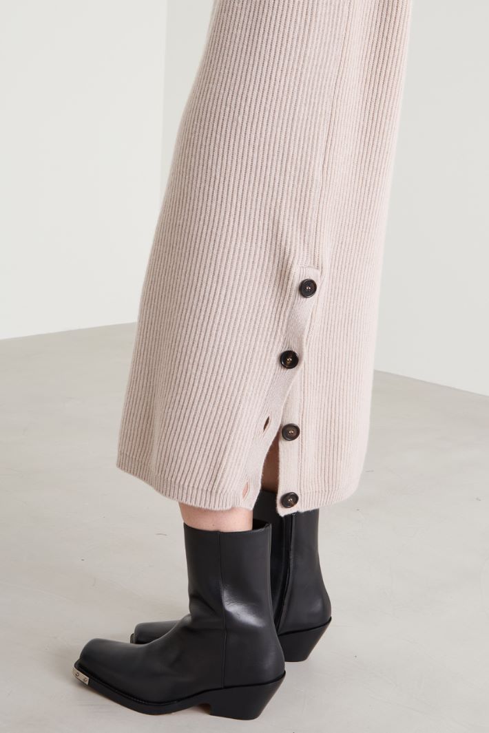Wool and cashmere turtleneck dress Intrend - 4