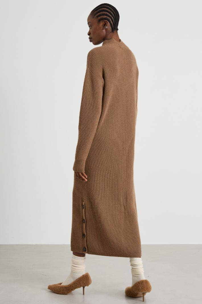 Wool and cashmere turtleneck dress Intrend - 3