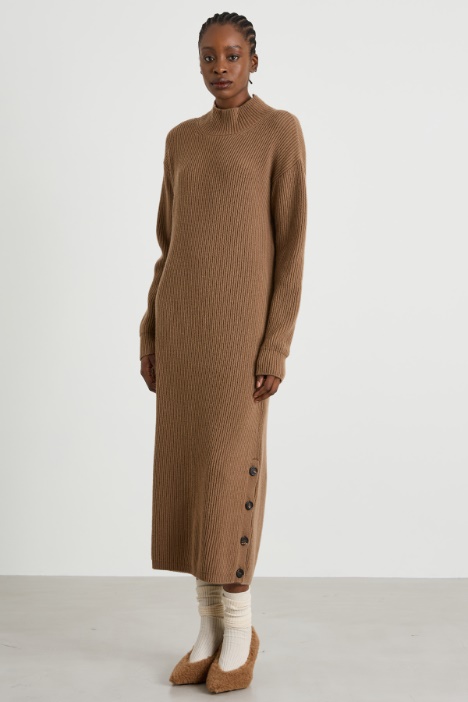 Abito dolcevita in lana e cashmere