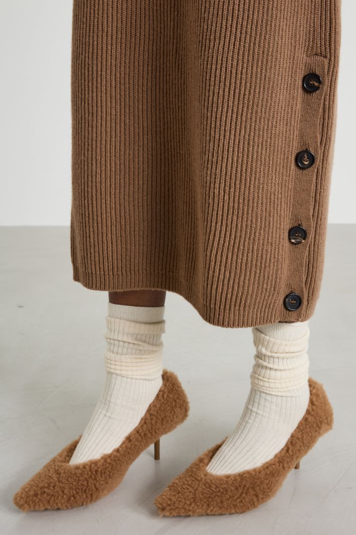 Wool and cashmere turtleneck dress Intrend - 4
