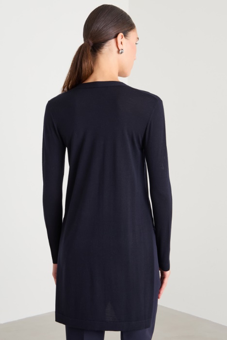 Cardigan lungo in lana