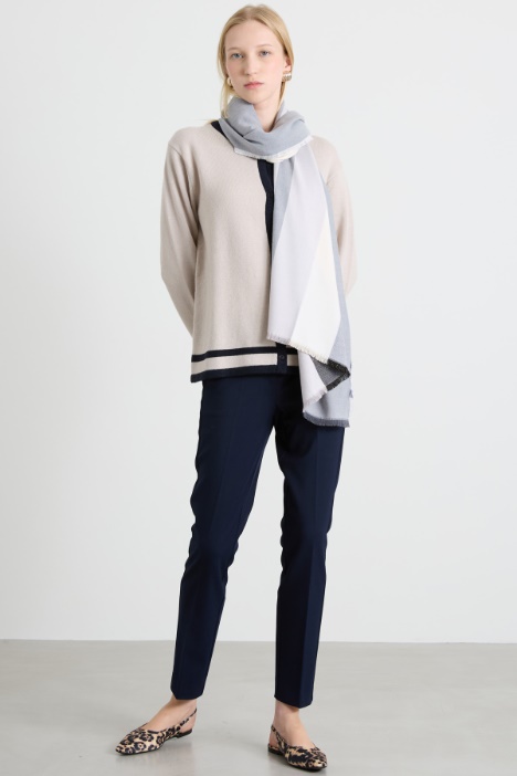 Wool cardigan with intarsia Intrend