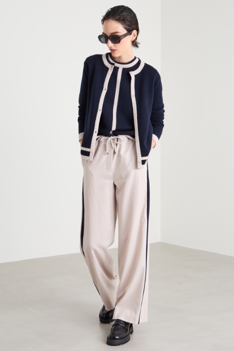 Wool cardigan with intarsia Intrend