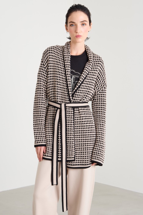 Cardigan in maglia di cotone Intrend