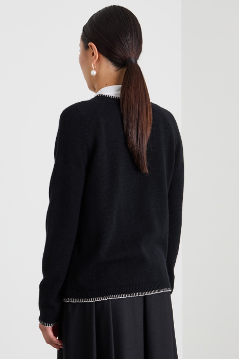 Cardigan in lana e cashmere