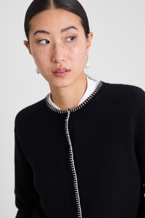 Cardigan in lana e cashmere