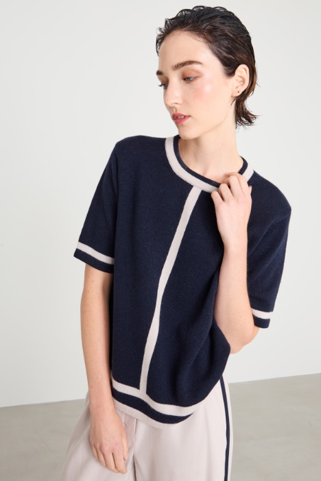 Maglia in lana con intarsio Intrend
