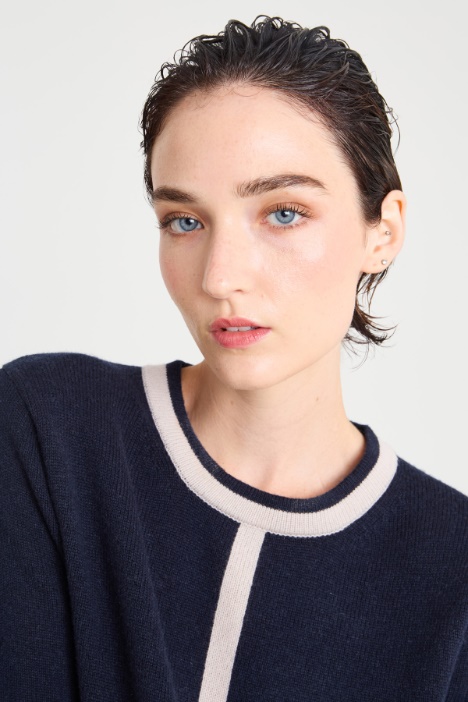 Maglia in lana con intarsio