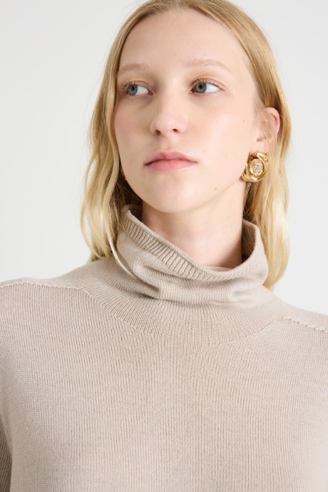 Jersey de cuello alto de lana