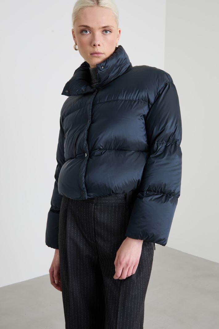 Quilted cropped down jacket Intrend - 4
