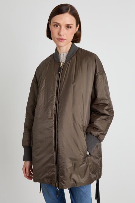 Bomber reversibile in raso tecnico