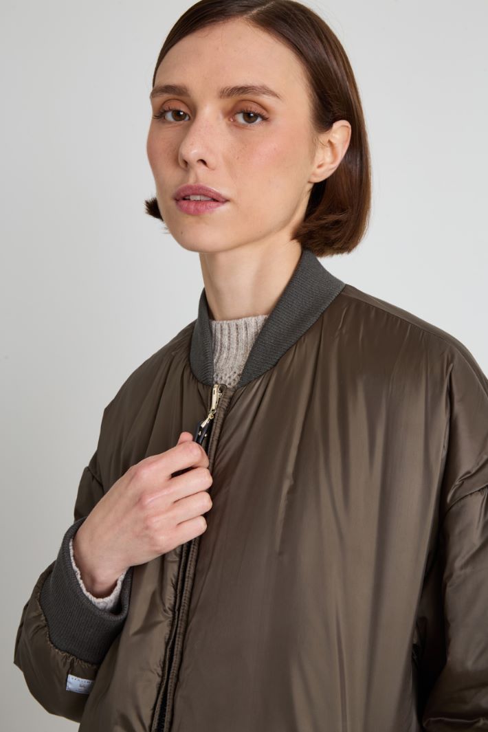 Reversible technical canvas bomber jacket Intrend - 4