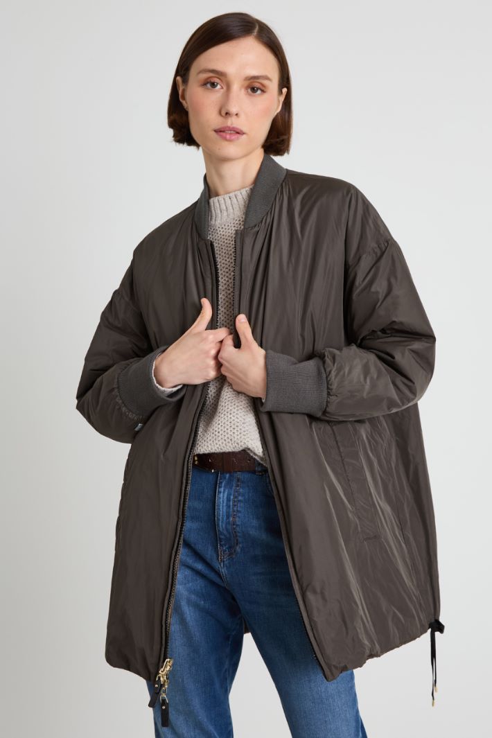 Reversible technical canvas bomber jacket Intrend - 5