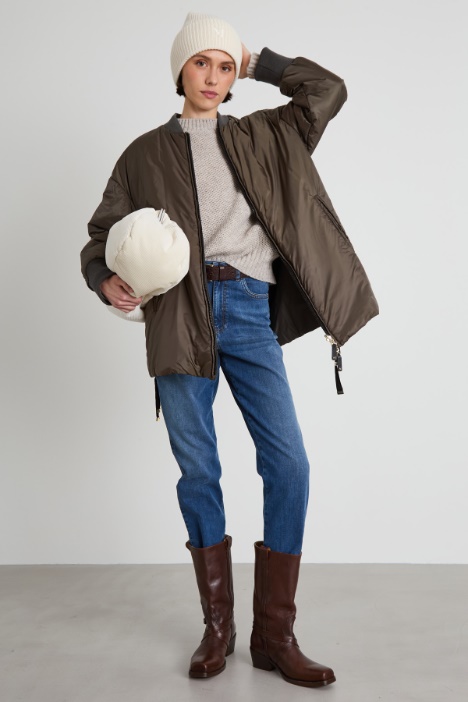 Reversible technical canvas bomber jacket Intrend