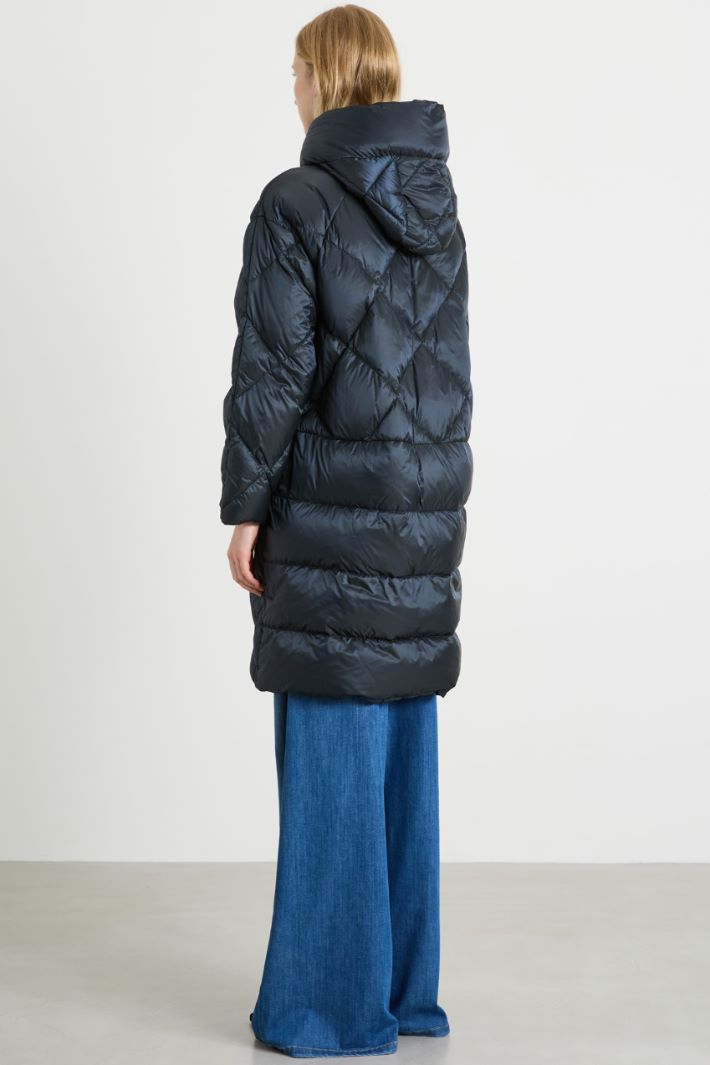 Long quilted down jacket Intrend - 3