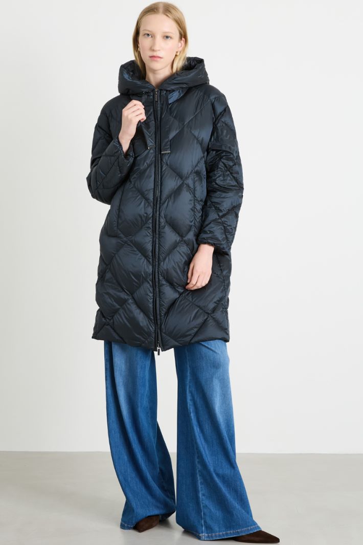 Long quilted down jacket Intrend - 2