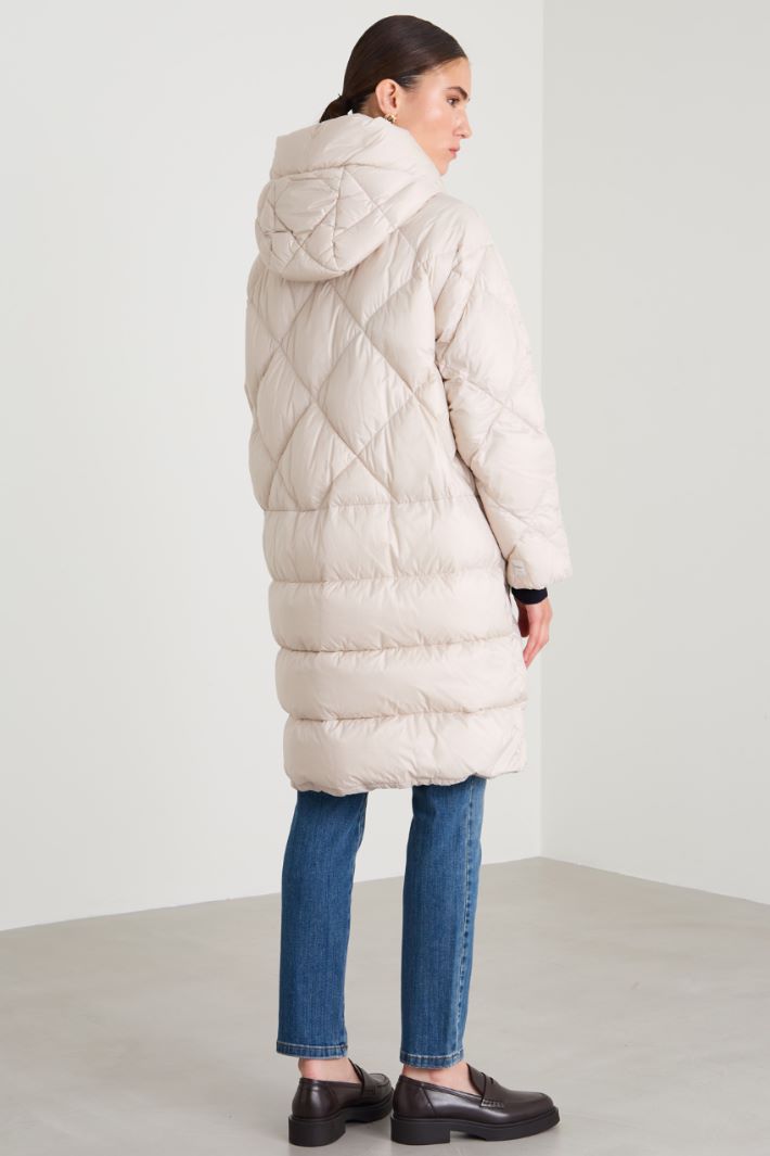 Long quilted down jacket Intrend - 3