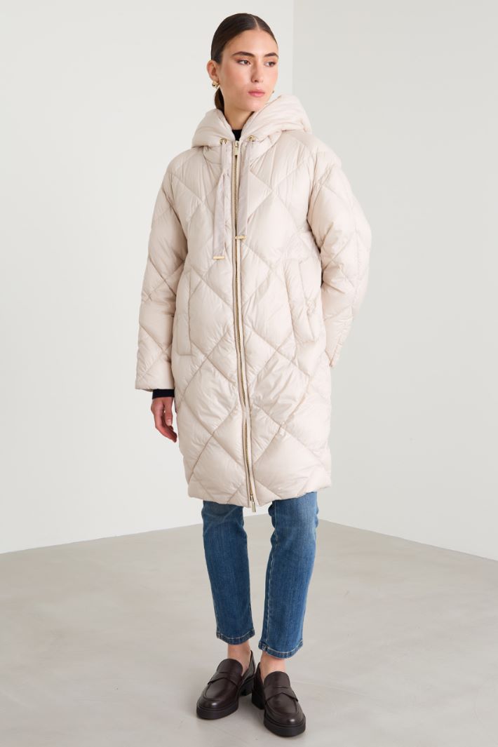 Long quilted down jacket Intrend - 2