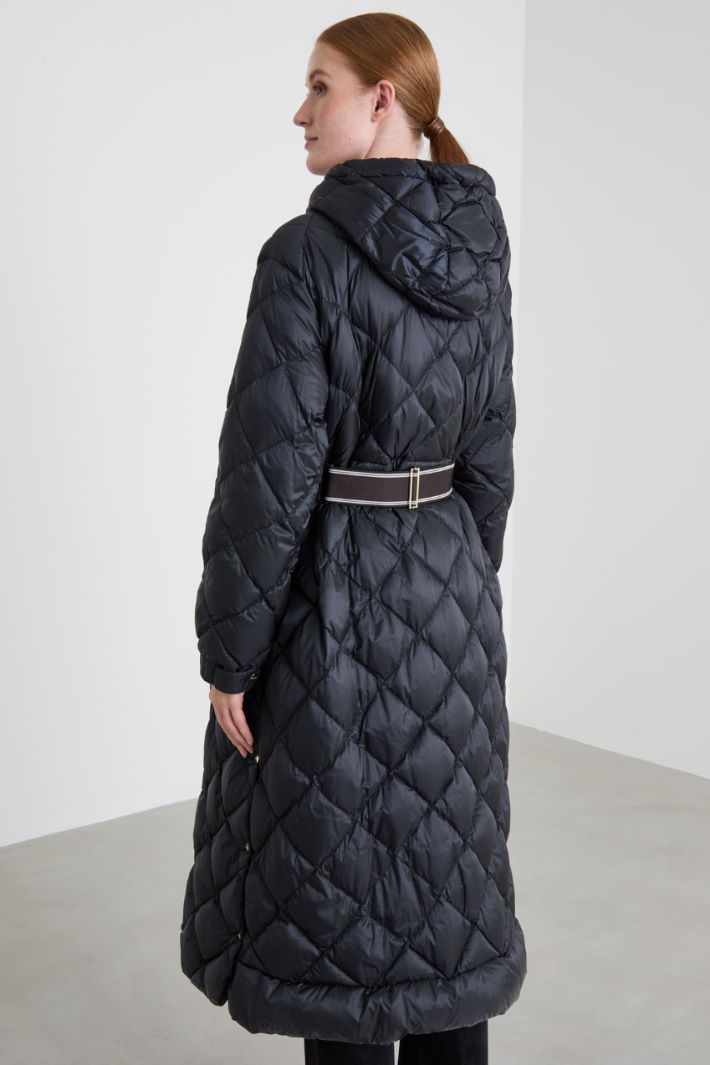 Long down jacket with elastic waistband Intrend - 3