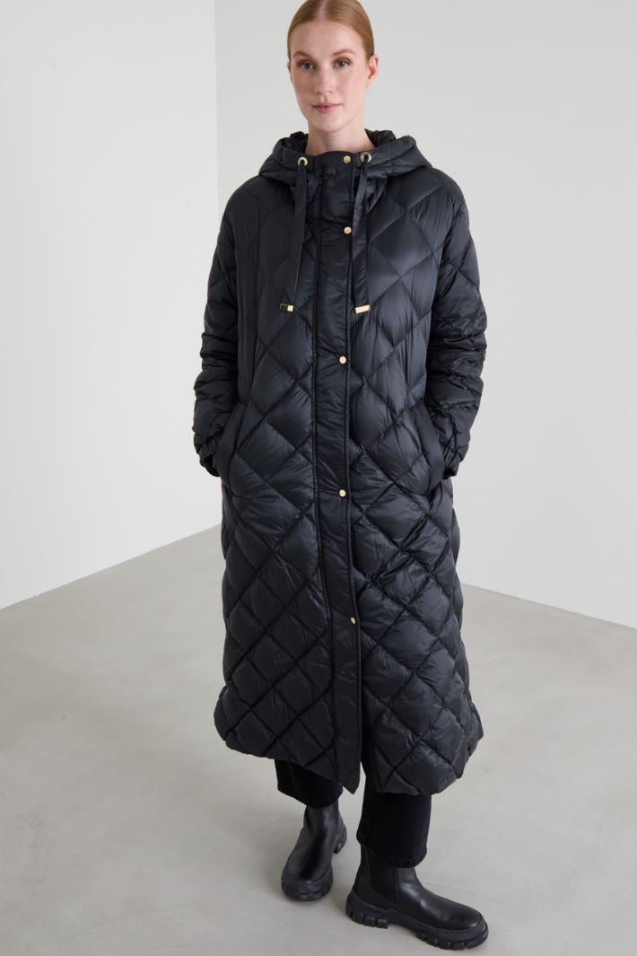 Long down jacket with elastic waistband Intrend - 2