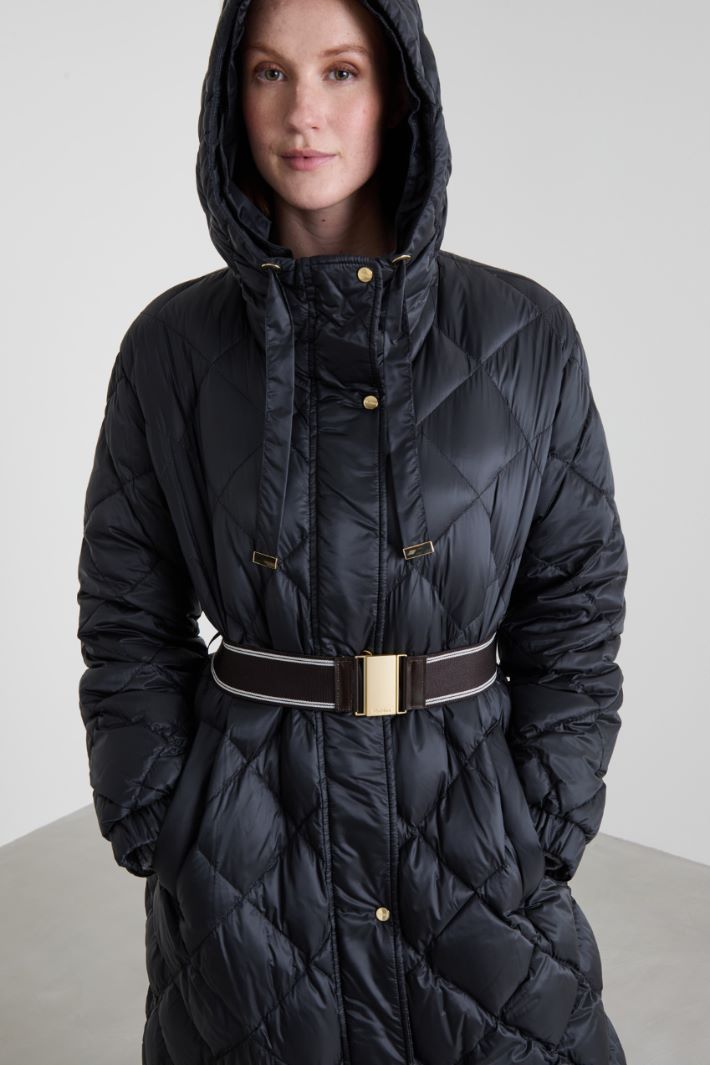 Long down jacket with elastic waistband Intrend - 4